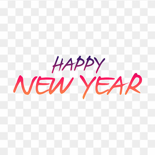 Happy New Year Text free png image